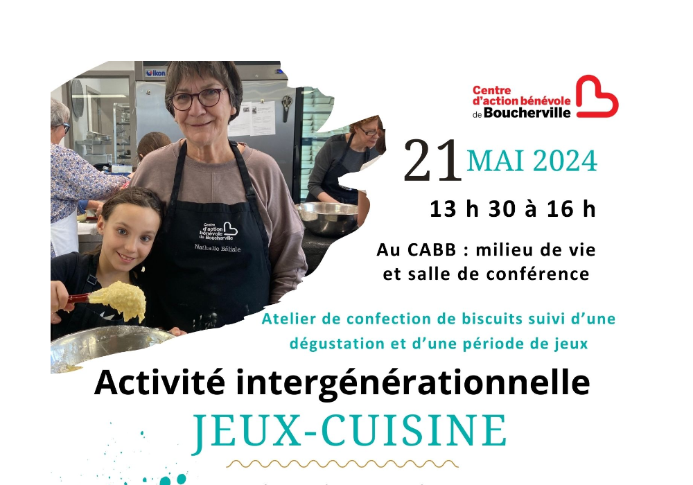 Activité intergénérationnelle Jeux-Cuisine à l’occasion de la Semaine québécoise intergénérationnelle