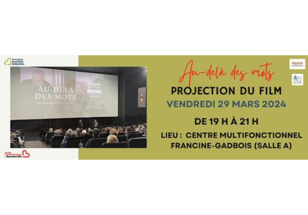 Projection du film Au-delà des mots - Paroles de proches aidants