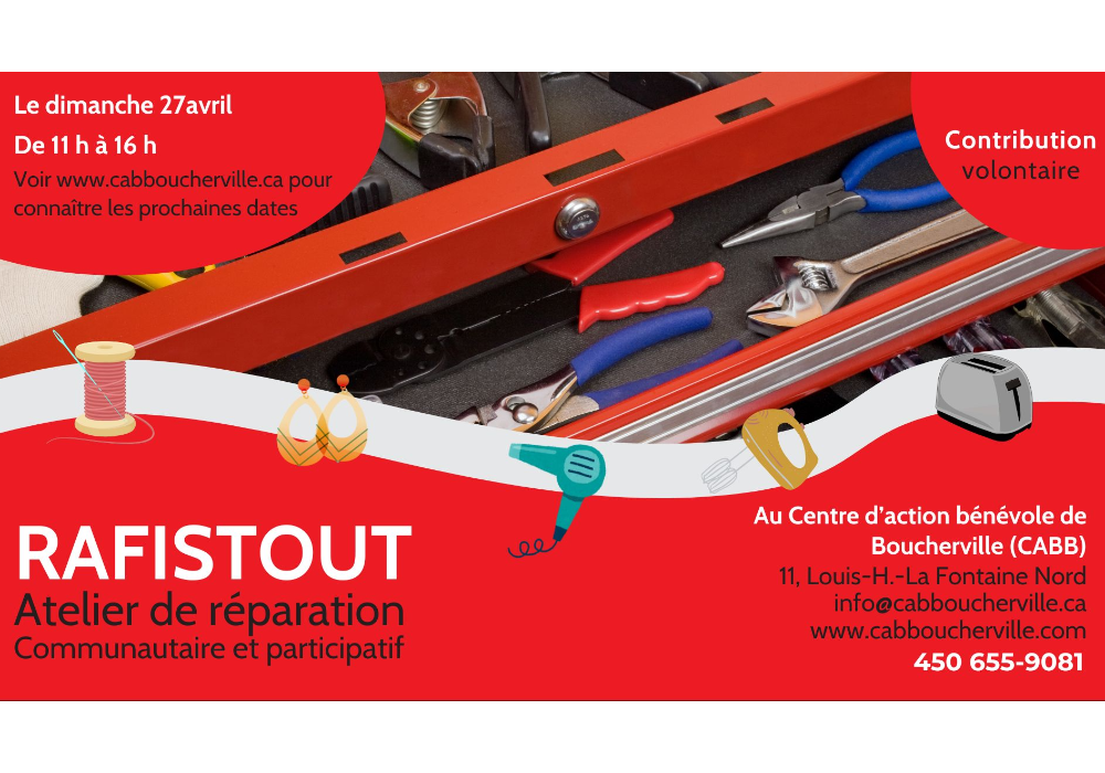 Atelier de réparation Rafistout d’avril