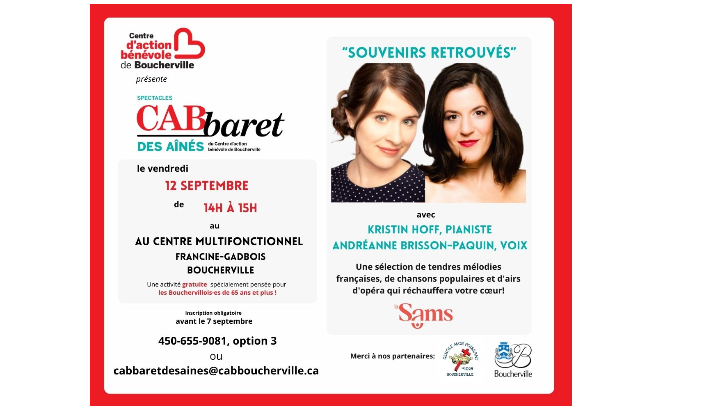 Le CABbaret des aînés est de retour le 12 septembre 2025 !