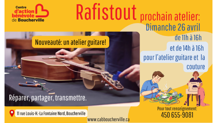  Prochain Rafistout:  dimanche 29 avril au CABB! 