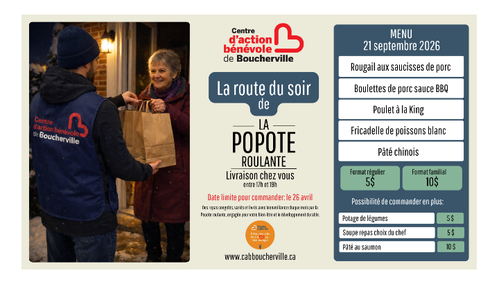 La route du soir: La livraison de plats congelés en soirée revient le 21 septembre