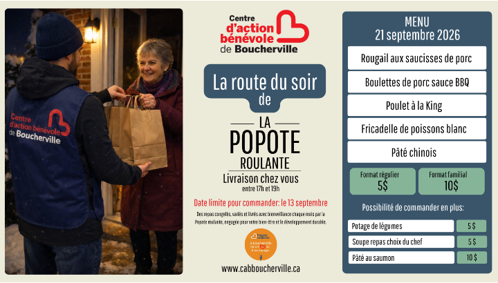La route du soir: La livraison de plats congelés en soirée revient le 21 septembre